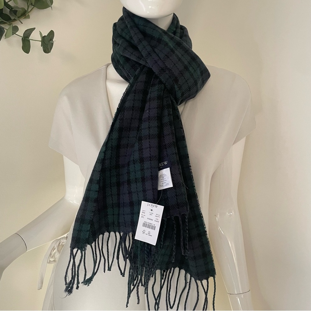 J. Crew Blackwash Plaid Scarf